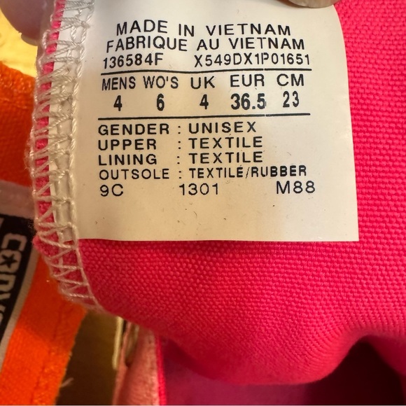 Converse All Star Pink Low Top Sneakers-Unisex - Picture 10 of 11